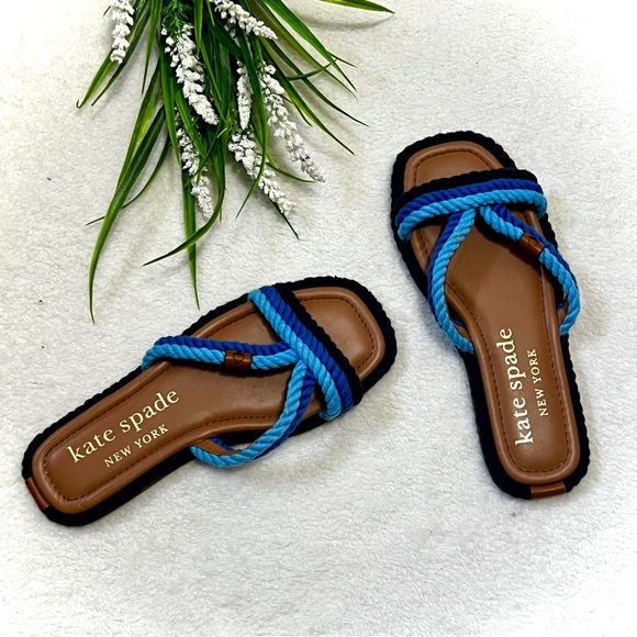 Kate Spade New York Captain's Cord Slide Sandals - Size 7.5 - Picture 1 of 10